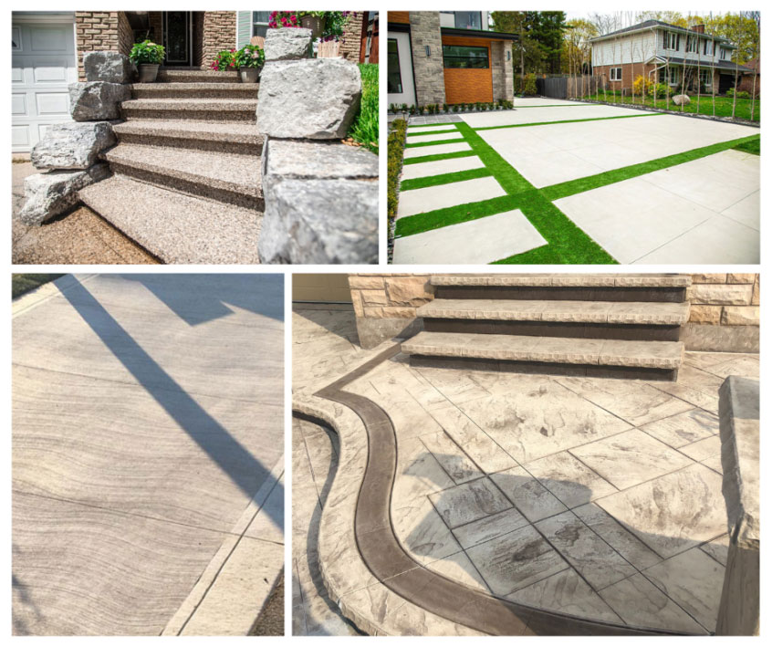 Choosing the Concrete Finish for your Driveway, Walkway and Backyard Patio